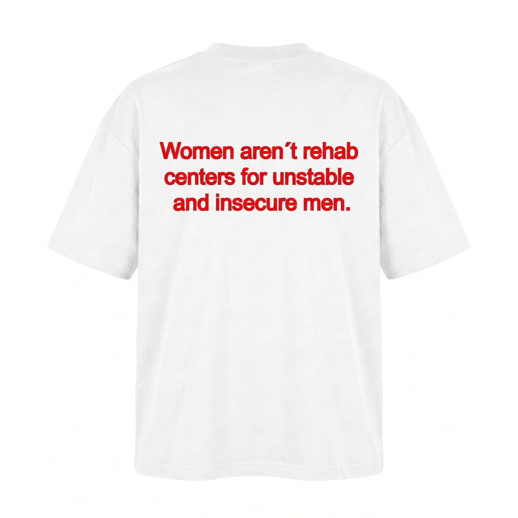 REHAB — Oversized Heavyweight White Tee